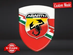 Fiat Abarth Etiqueta Impermeable Máximo Resistente Diseño Pro
